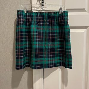 J Crew Green Plaid Paper Bag Mini Skirt - Size 8 - EUC